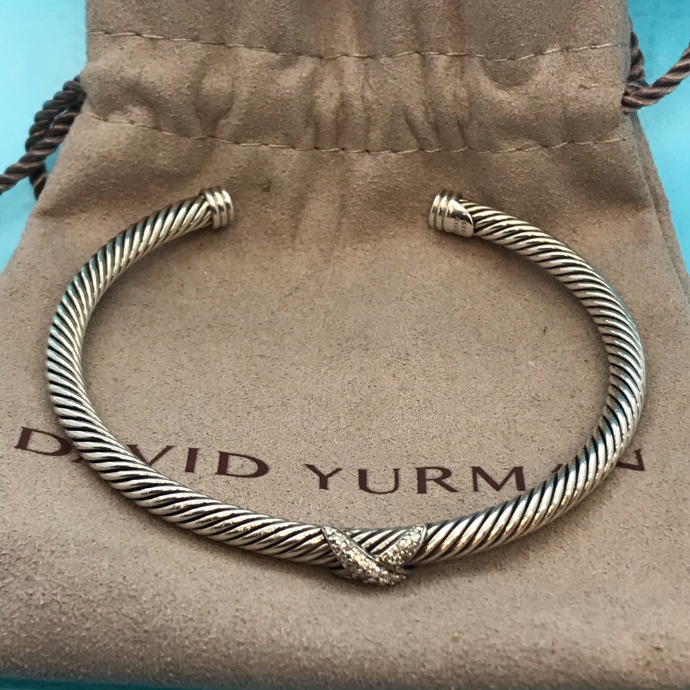 David Yurman X Bracelet with diamonds